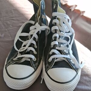 Converse Black and White Sneakers, Size 8.5 Mens/ 10.5 Womens